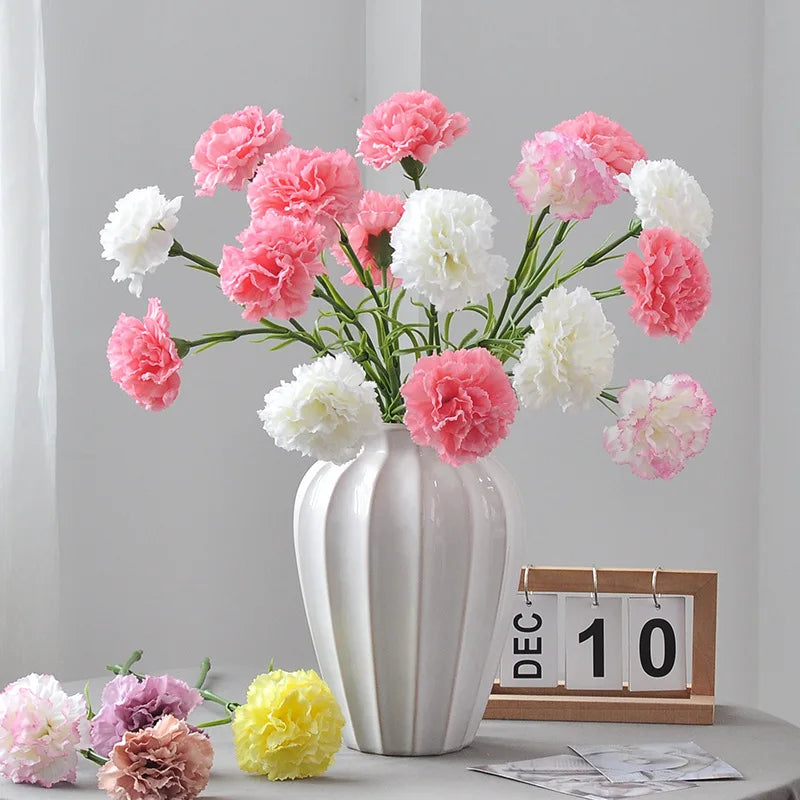 fleurs artificielles rose blanc modernes décoration intérieure mariage anniversaire transparentes