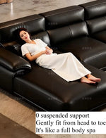 canapé d'angle moderne noir beige coussins géométriques 220cm 250cm 280cm 310cm 340cm