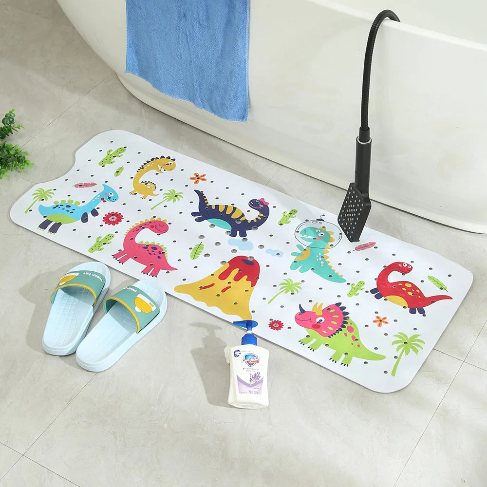 tapis bain anti dérapant thème marin poissons coraux dimensions 100cm 40cm moderne enfantin