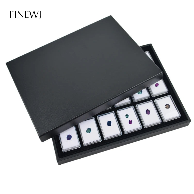 boîte rangement bijoux noir moderne cadenas boîtes transparentes.storage organizer jumbo sizegems