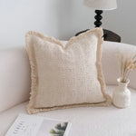 taies d'oreiller décoratives polyester non toxique moderne 30x50cm 45x45cm 50x50cm jacquard beigeclair tissage opacité