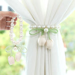 bracelet tulipe fleur ruban décoratif féminin blanc vert clair fleurs moderne
