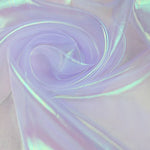tissu organza brillant moderne élégant bleu rose violet vert blanc translucide effet irisé