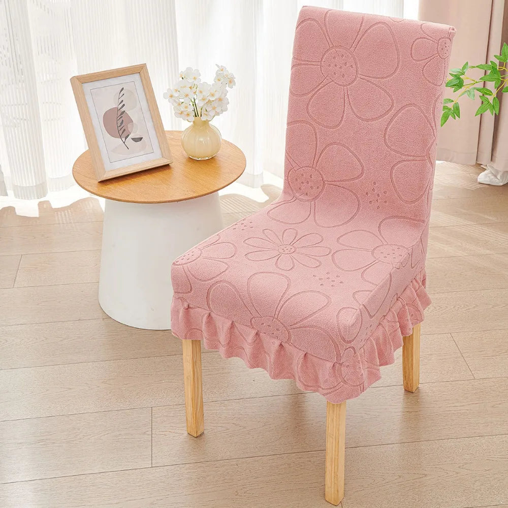 housse chaise moderne fleur imprimée rose vert beige bleu gris polyester extérieure accueil