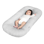 coussin bébé gris bleu clair texturé ultra doux confortable hiver été printemps automne polyestère