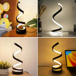 veilleuse table spirale animée compagnon noir blanc moderne led dimmable
