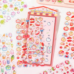 sticker 3d kawaii alimentaire animal multicolore bricolage scrapbooking coque téléphone cadre photo