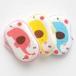 gant bain enfant dessins animaux cordon ajustable blanc bleu rose jaune