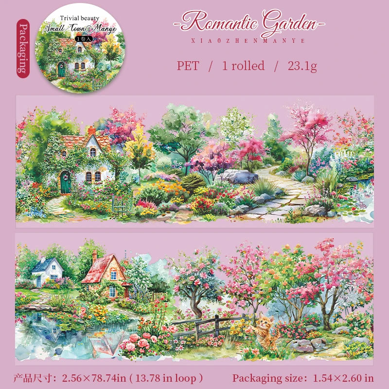 autocollants decoratifs multicolores paysages idylliques scrapbooking bricolage personnages femme sceneries illustrations