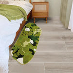 tapis camouflage vert pelucheux résistant décoloration moderne salon chambre voyage camping