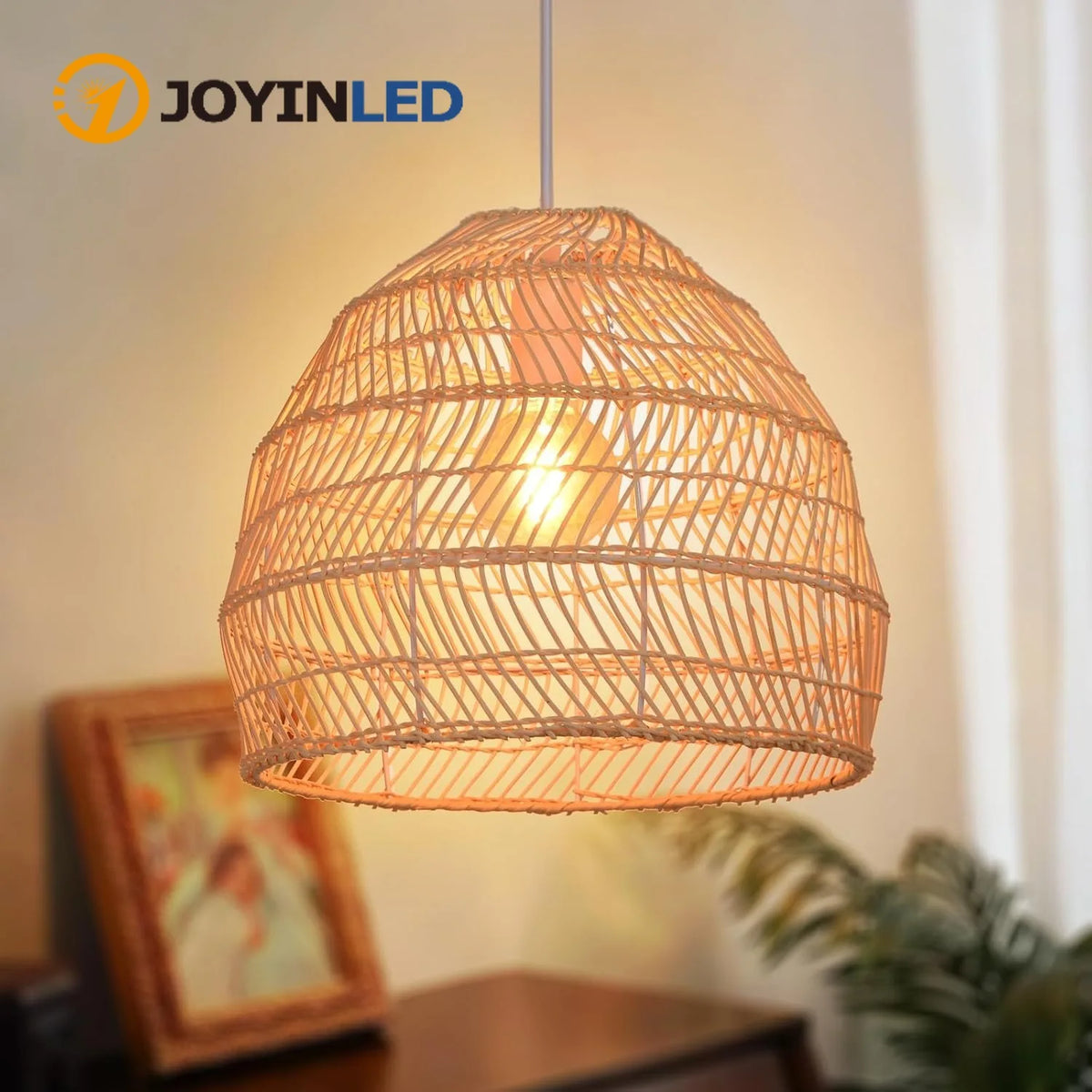 lampe suspendue tissage rotin naturel moderne rustique 25cm 35cm 40cm 50cm 60cm