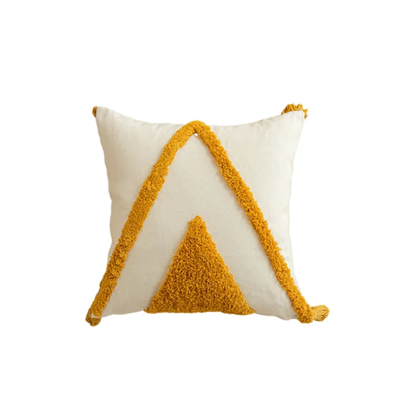 coussin carré moderne boho chic tassel géométrique brodé lavable 45x45cm 30x50cm