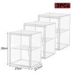 boîtes rangement transparentes acrylique grandes capacités figurines jouets makeup organisation moderne minimalistes