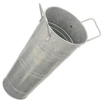 pot fleurs gris métallisé lisse classique poignées métalliques porte parapluies support rangementintérieur
