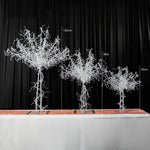 décoration mariage arbre métal transparents branches argentées led élégante festive moderne