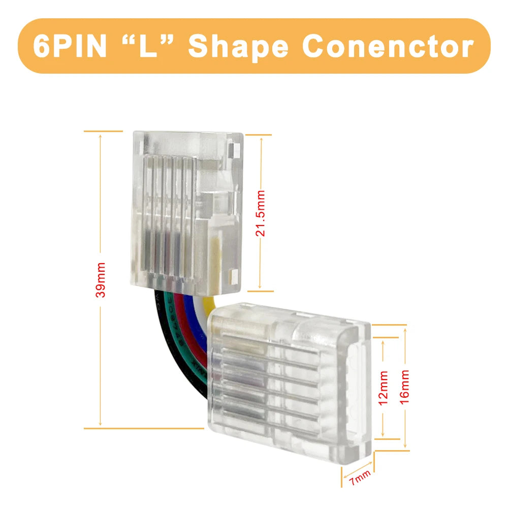 connecteur led shape transparent moderne clips câbles colorés instructions 4pin 3pin
