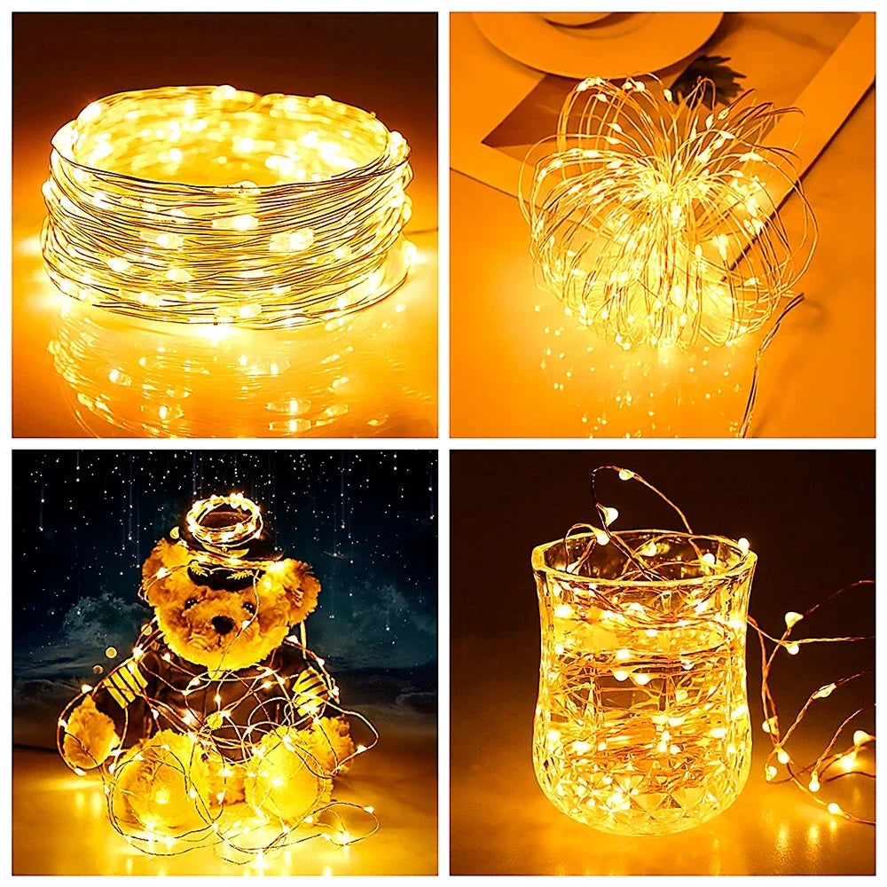 guirlande lumineuse led 10m 20m waterproof adhésive moderne noël décoration intérieure extérieure
