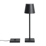 lampe table moderne rechargeable interrupteur tactile contemporaine led noir basse consommation