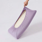 taies d'oreiller violet unies polyester douces modernes lit chambre dormitorium