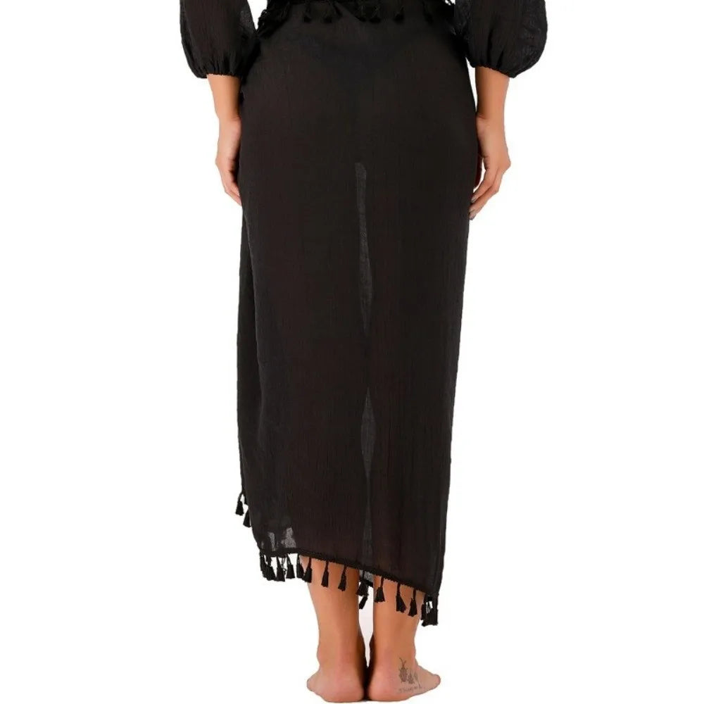 sarong élégant boho uni vert rose blanc noir tissu polyester rapide séchage tassel inclusion