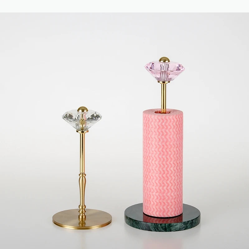 support papier toilette moderne rose doré blanc rayures horizontales élégant adhésif