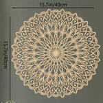 décoration murale mandala métal marron clair motifs floraux géométriques artisanat détaillé