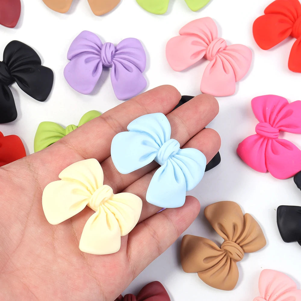 figurines kawaii rubans noues couleur diverse scrapbooking artisanat décoration moderne enfants clips