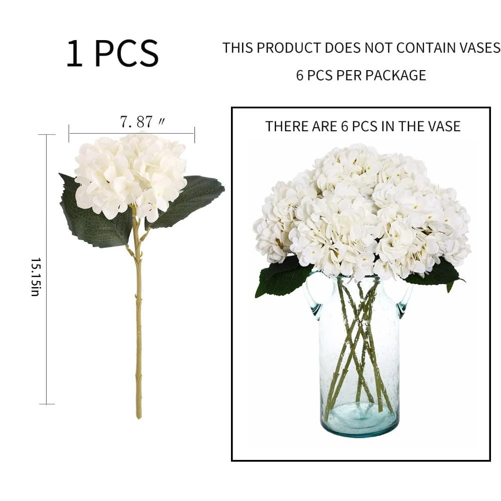bouquet fleurs artificielles hortensia blanc decoration intérieure mariage anniversaire moderne minimaliste