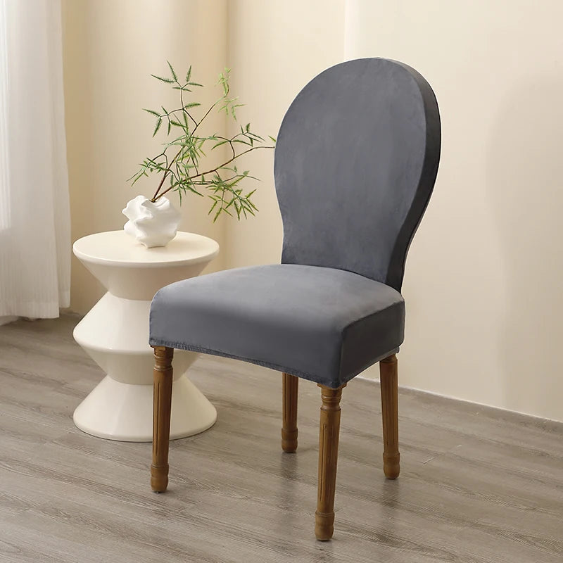 housse chaise moderne velours beige uni protection fauteuil mariage banquethôtel opaque