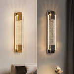 lampe murale moderne or cristal led élégante éclairage ambiance chambre salon