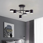 lampe suspendue moderne noire éclairage quotidien ampoules led 90 260v toucher interrupteur 56cm 30cm