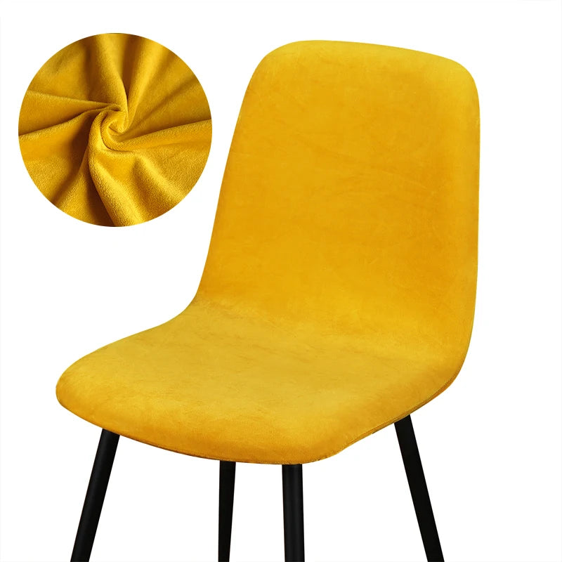housse chaise velours moderne jaune unie chaise mariage banquet plage