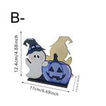 porte serviettes halloween fantôme citrouille squelette clips decoration table blanc noir orange