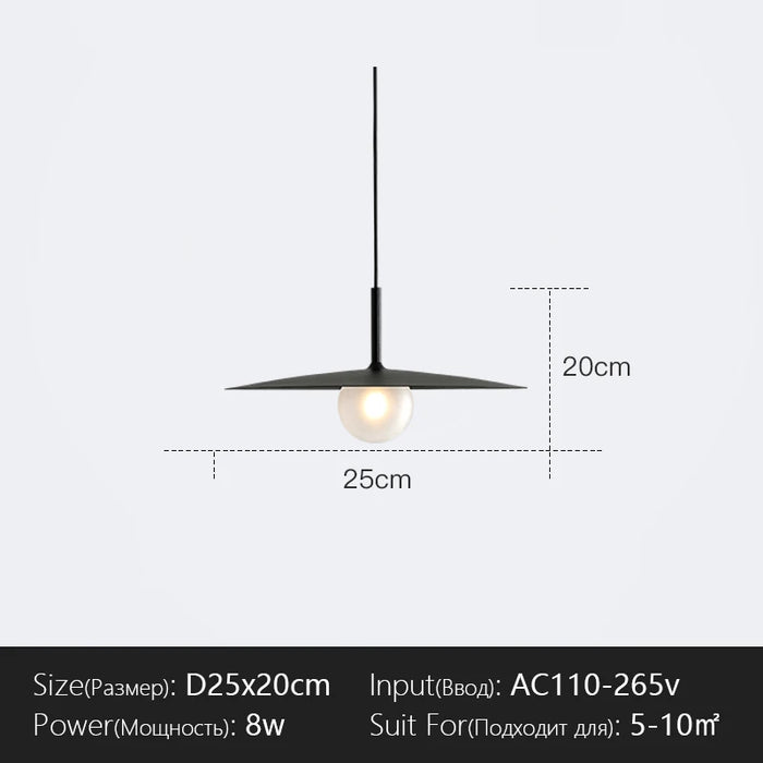 lustre moderne suspension salon noir blanc texture lisse 25cm 32cm LED chambre