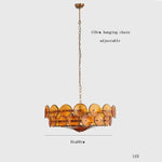 lampe suspendue moderne salon étude verte orange verre translucide circulaire chambre