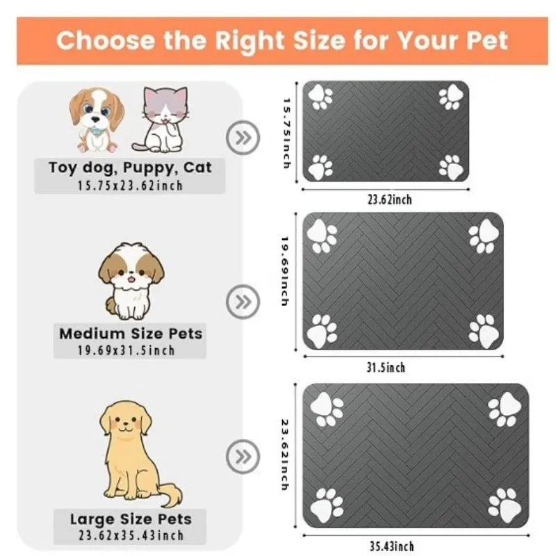 tapis anti dérapant absorbant chiens motif dessins animés moderne gris bol