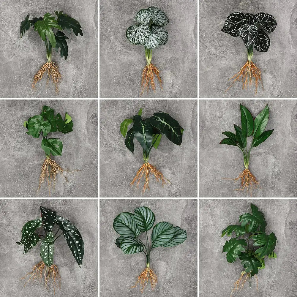 plantes artificielles arbres feuilles vertes moderne décoration extérieure ornement vertes minimalistes