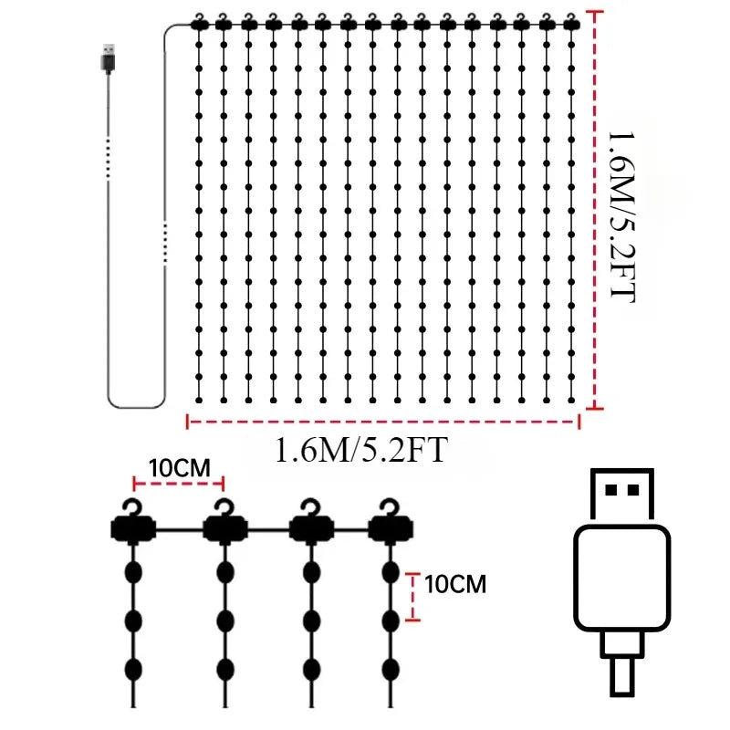 guirlande lumineuse led multicolore pixel art moderne clips synchronisation musicale festive