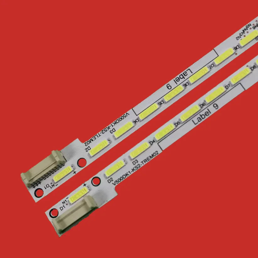 barre lumineuse led jaune industrielle 6v 56 leds 550mm connecteurs blancs