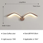 applique murale moderne oiseau blanc marron lumiere led fixation murale minimaliste deco chambre salon