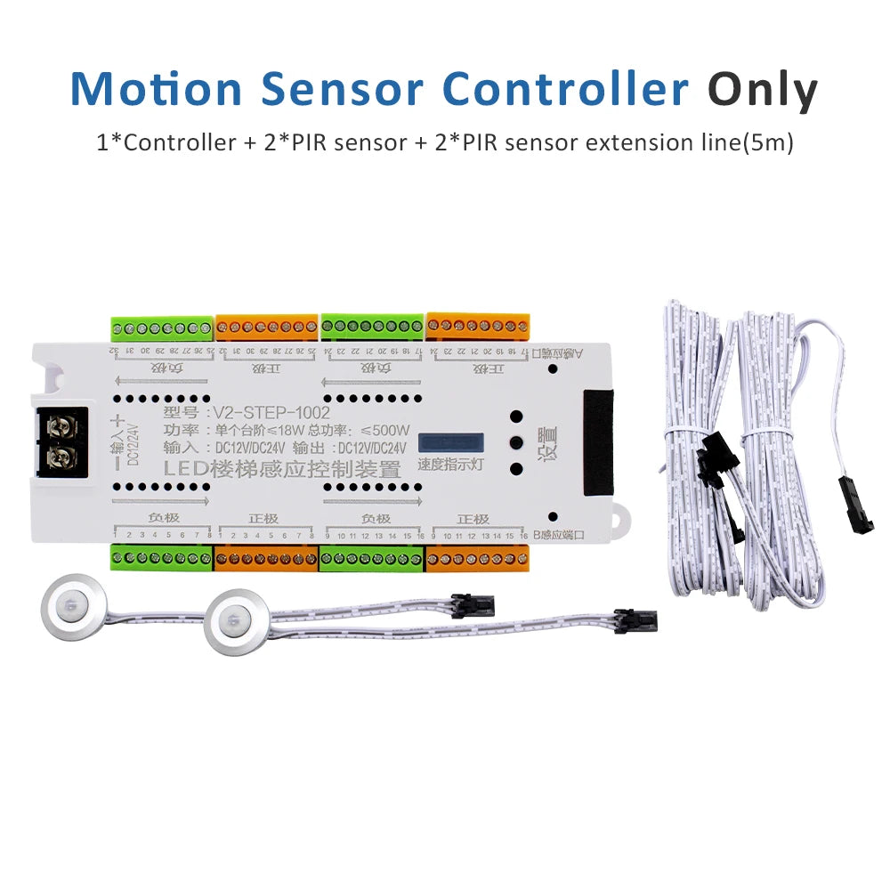 contrôleur d'éclairage led escalier détecteur mouvement 12v blanc chaud 500w perforé moderne