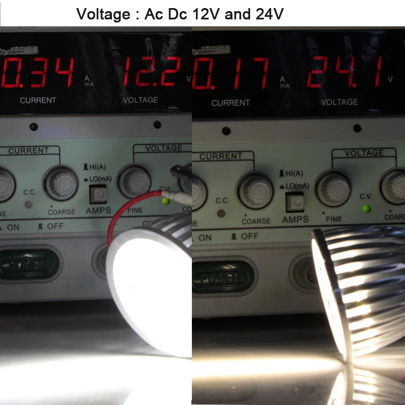 ampoule led projecteur 12v 24v blanc argenté moderne 50000h 50mm 63mm