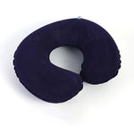 coussin voyage bleu rouge gris texturé ergonomique fixations portable polyeste pvc