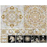 tableau décoratif peinture strass papillons lune étoiles floral contemporain débutant artisanal 25x25cm