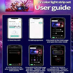 ruban led multicolore moderne clips télécommande application mobile synchronisation musicaleRGBO