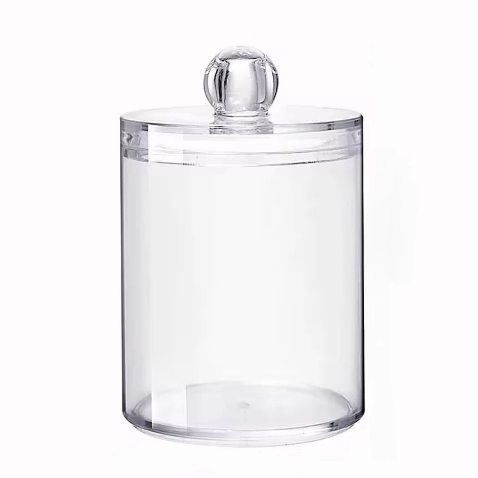 boîtes rangement coton tige bouchons cosmétiques transparentes réutilisables multifonction modernes minimalistes voyage