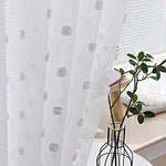 rideaux blancs modernes polyester translucides motifs floraux chambre kitchen decoration