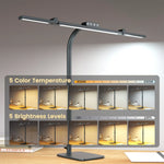 lampe moderne led noir flexible bras articulé interrupteur tactile flux lumineux réglable