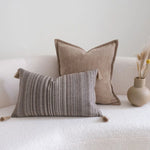 coussins décoratifs patchwork moderne sans rembourrage beige gris blanc lit canapé 45x45cm