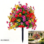 bouquet fleurs artificielles multicolore décoration intérieure tringle noire réaliste anniversaire événement festive